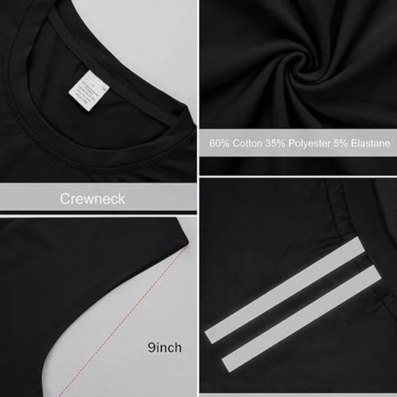 3 Pack Men's Cotton Gym Tank Tops Workout Sleeveless （NEW) - Picture 7 of 16